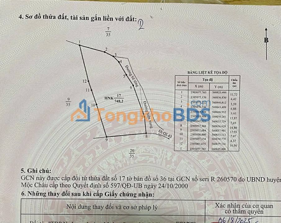 Đất Mộc Lỵ Mộc Châu 748m² 2 tỷ - Tiềm năng tăng giá