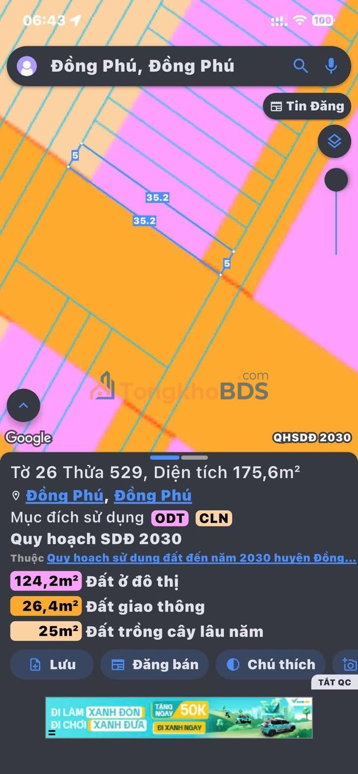 Đất Nền Đồng Phú 175m² - Sổ Đỏ Thổ Cư, Giá Đầu Tư 2.2 Tỷ