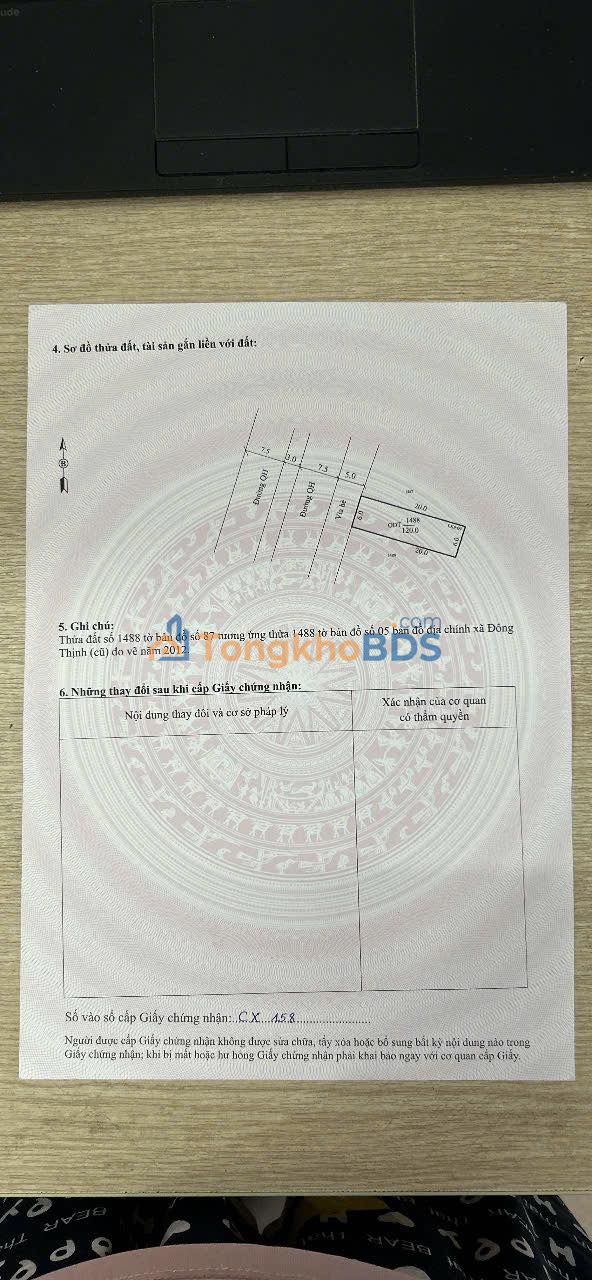 Đất nền MBQH 9637 Thanh Hóa 120m² - Sổ đỏ chính chủ, giá đầu tư