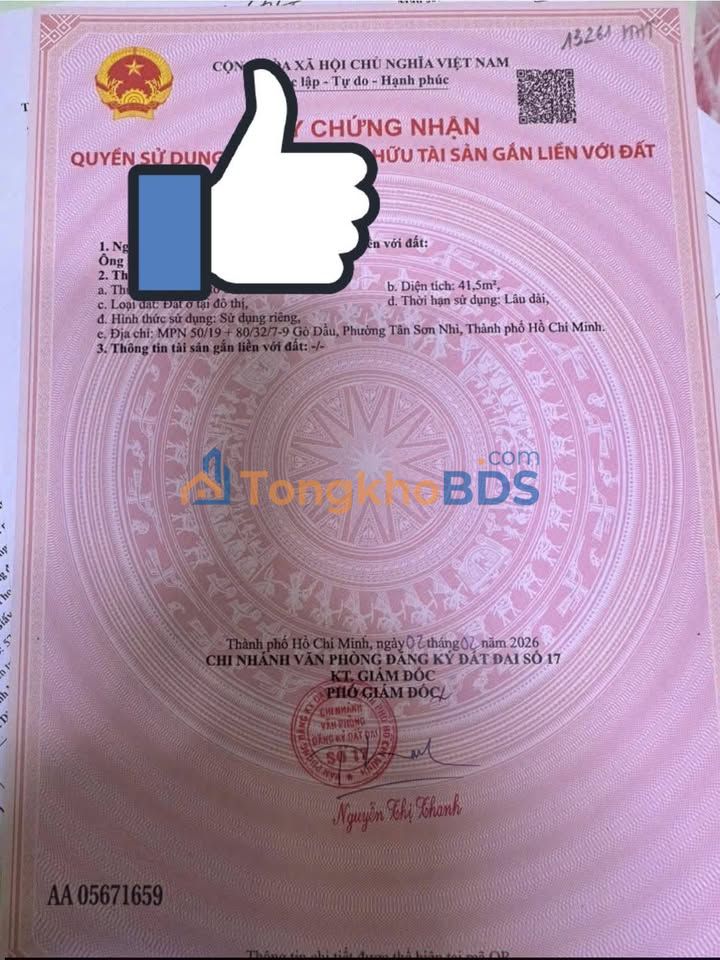 Nhà riêng Gò Dầu Tân Phú 43m² 4.5 tỷ - Vị trí đẹp