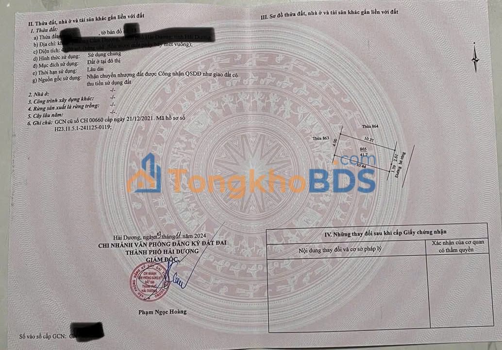 Đất nền Trần Cảnh Cẩm Thượng 42m² 1.7 tỷ - Đường to ô tô