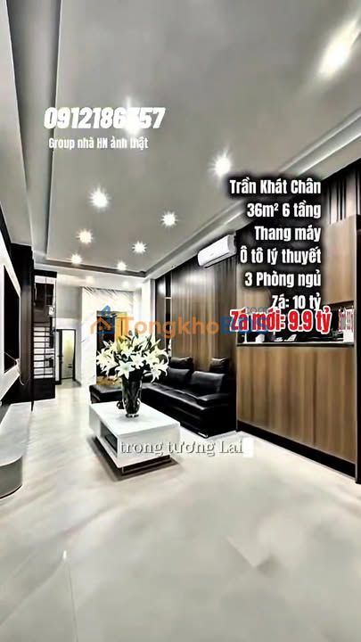 Nhà Trần Khát Chân 36m², 6 Tầng Thang Máy 3PN - 9.9 Tỷ