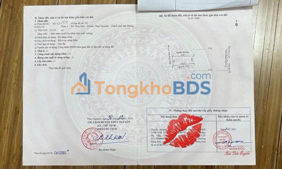 Đất Nền Mặt Đường Máng Nước, Thủy Nguyên 113m² - Lô Góc Vượng Khí, Đầu Tư Sinh Lời!