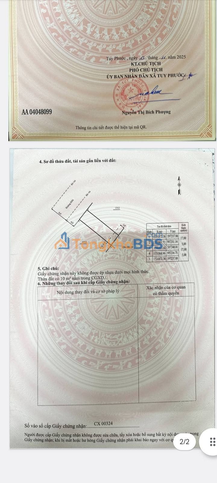 Bán đất KDC Phước Lộc Tuy Phước 85m² - Sổ đỏ sẵn, giá 1 tỷ