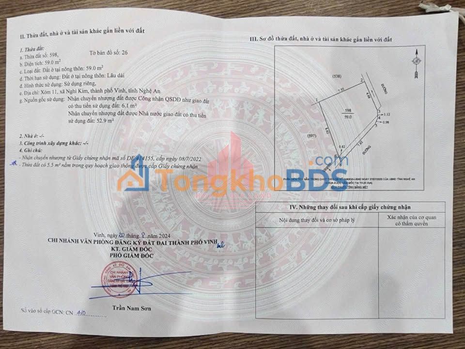 Đất nền Xuân Lộc Vinh 59m² - Sổ đỏ chính chủ