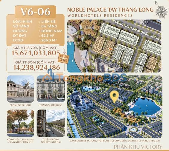 Townhouse Noble Palace 62m² - Sẵn Sàng Ở, Kinh Doanh, Đầu Tư