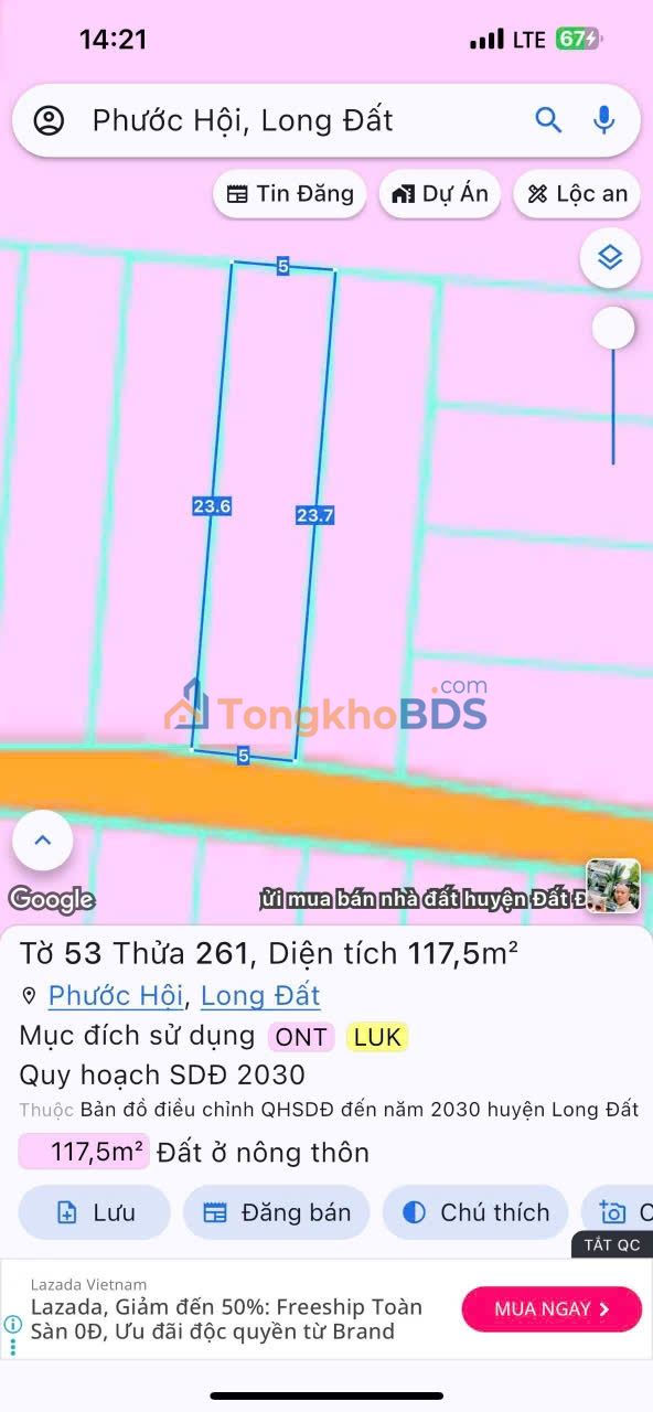 Đất nền Phước Hải 103m² 2 tỷ - Xây dựng tự do