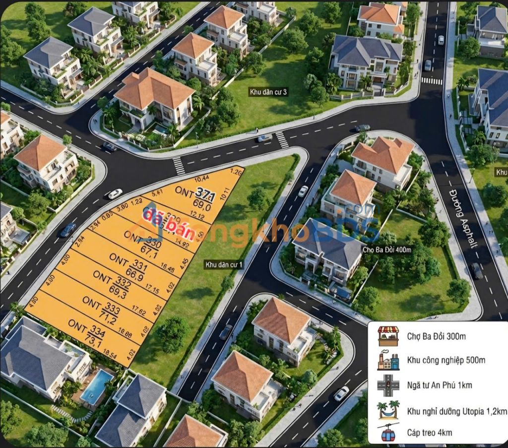 Đất nền Ba Hàng Đồi 73m² 399 triệu - Hạ tầng hoàn thiện