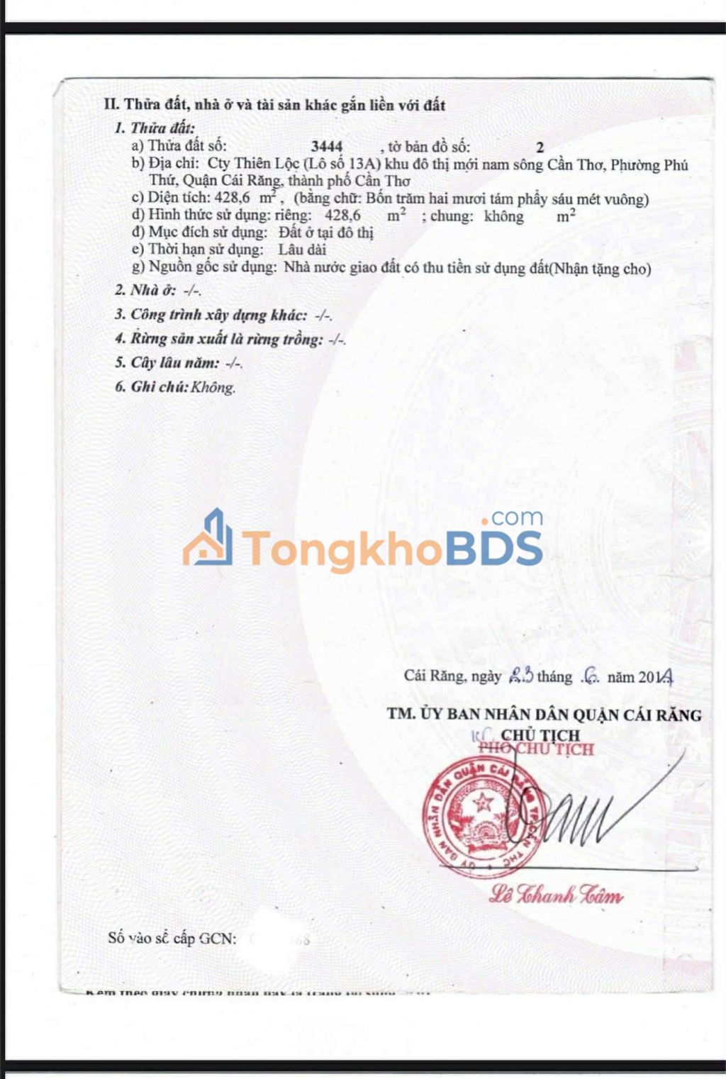 Đất KDC Thiên Lộc Hưng Phú 428m² 8.5 tỷ - Sổ đỏ chính chủ