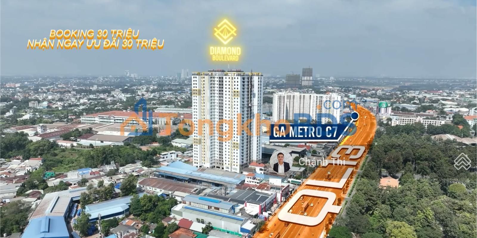 Căn hộ Diamond Boulevard Thuận An 56m² 2.16 tỷ - Bàn giao ngay