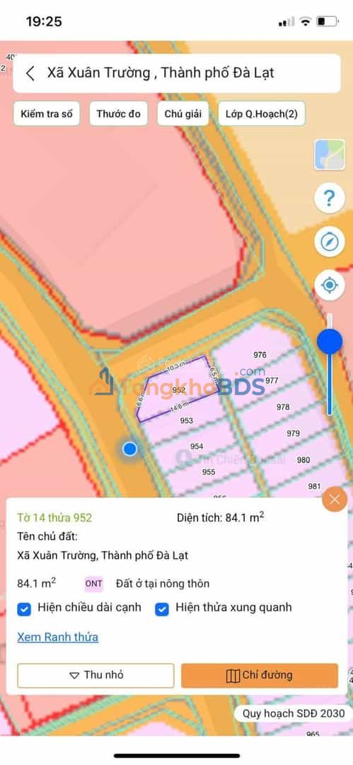 Đất nền Xuân Trường Đà Lạt 75m² 2 triệu/tháng - Sổ hồng rõ ràng