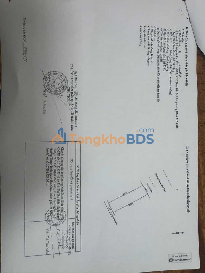 Đất nền Nguyễn Đình Trân Khuê Mỹ 180m² 16 tỷ - Sổ đỏ chính chủ