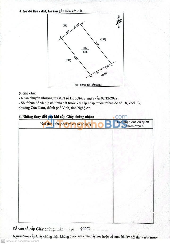Đất nền Cửa Nam Vinh 82,6m² 3,05 tỷ - Đường to ô tô