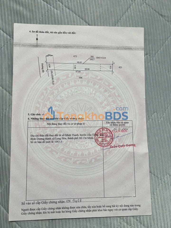 Đất nền Minh Thạnh Dầu Tiếng 235m² 430 triệu - Sổ đỏ chính chủ