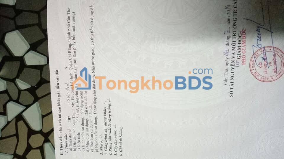 Đất nền Trần Chiên Cần Thơ 478m² thổ cư - Sổ đỏ chính chủ