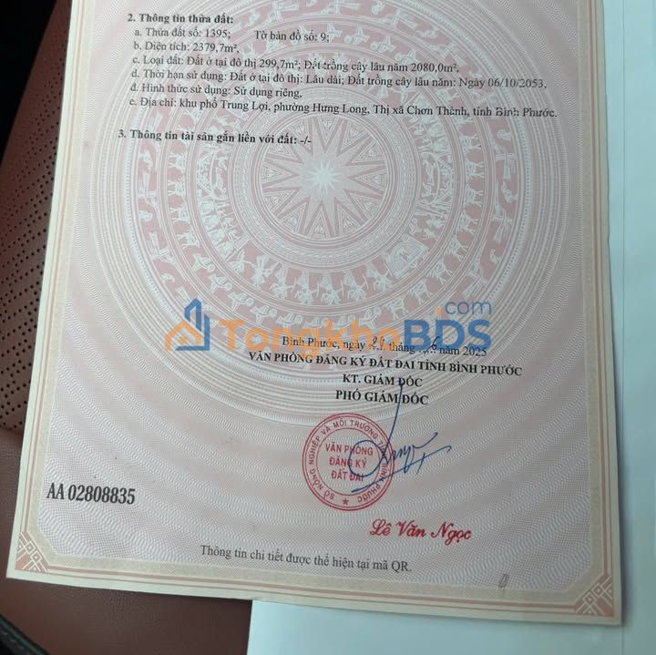 Đất nền Chơn Thành Tân Uyên 2400m² 2.05 tỷ - Đường ô tô