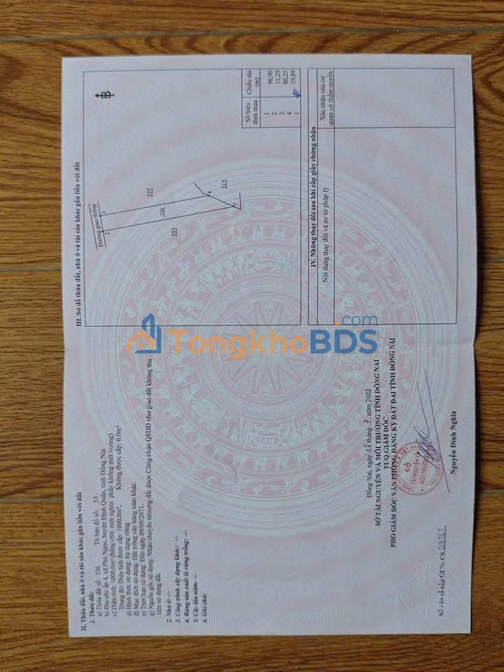 Đất nền Phú Ngọc Định Quán 1000m² 450 triệu - Sổ đỏ chính chủ