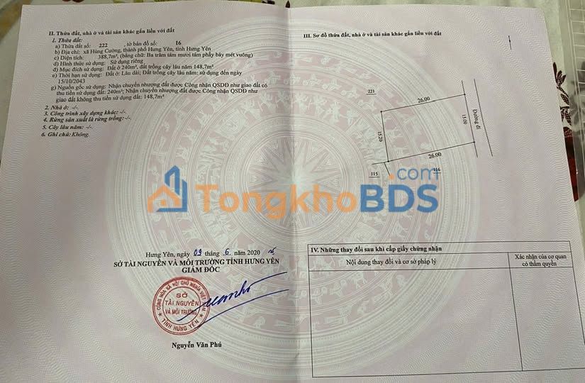 Đất xã Hùng Cường Hưng Yên 389m² 6,8 tỷ - Tiềm năng tăng giá