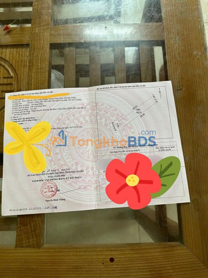 Đất nền Xã Lương Phong 142m² giá thỏa thuận - Sổ đỏ chính chủ