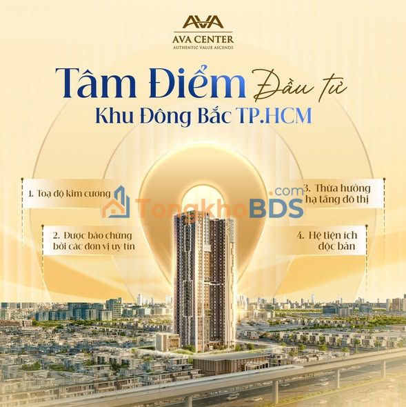 Căn hộ AVA CENTER Thuận An 90m² giá 180-240 triệu - Bàn giao ngay