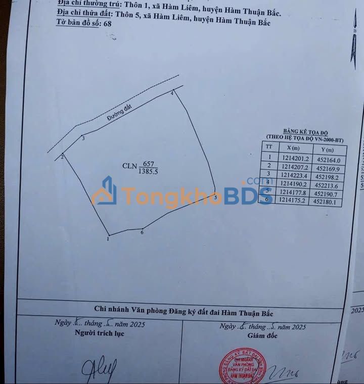 Đất nhà vườn Hàm Liêm 504m² giá 8xx triệu - Nghỉ dưỡng xanh