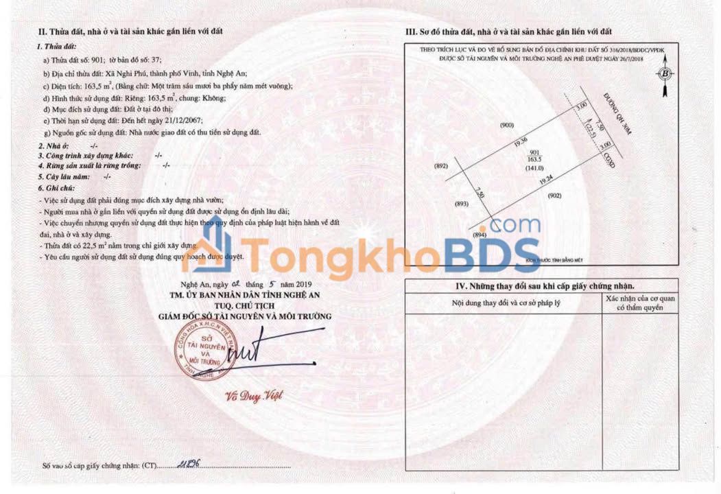 Đất nền Đại Thành Nghi Phú 164m² 12.6 tỷ - Sổ đỏ