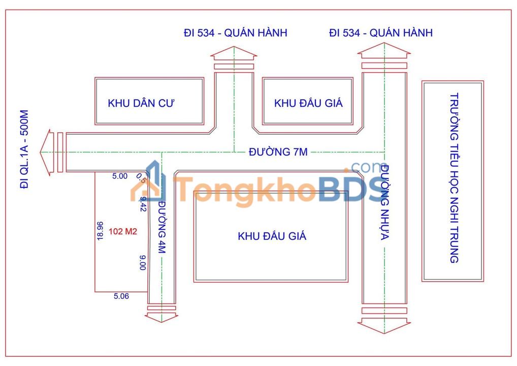 Đất nền Nghi Trung 102m² giá thỏa thuận - Đất thổ cư 100%