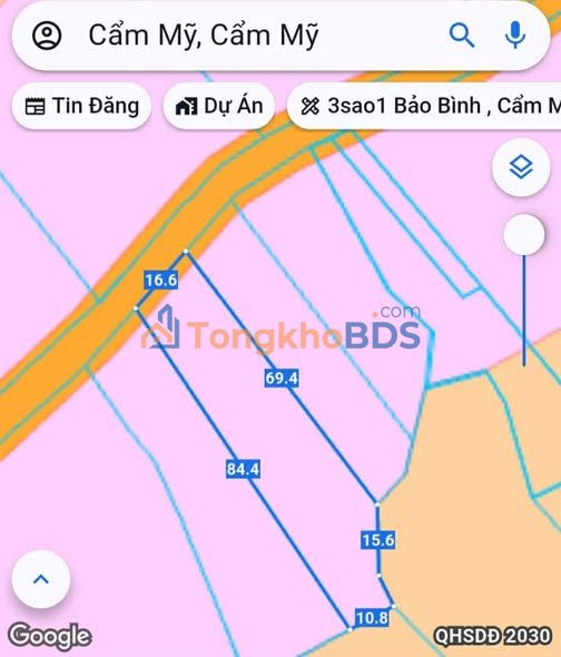 Đất nền Bảo Bình Cẩm Mỹ 540m² 1.2 tỷ - Đường ô tô