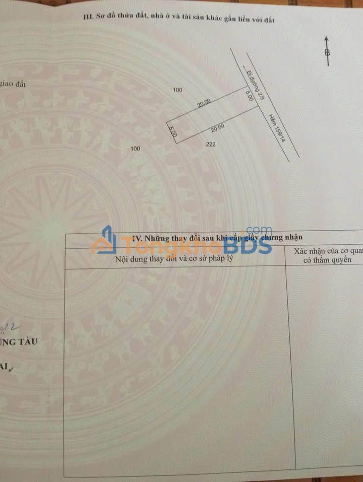 Đất nền Vũng Tàu hẻm 159 Đô Lương 100m² 1.4 tỷ - Sổ riêng chính chủ