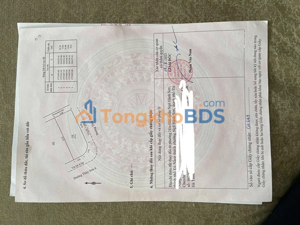 Đất nền Đà Nẵng Ngũ Hành Sơn 197m² giá 16.5 tỷ - Sổ đỏ chính chủ