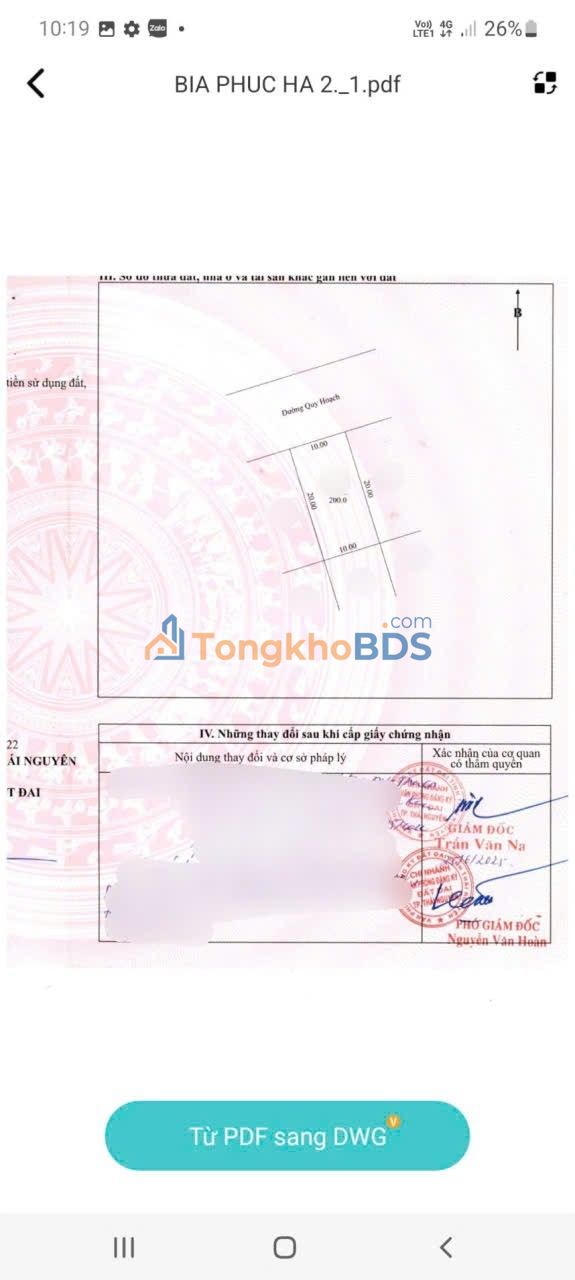 Nhà riêng TĐC Phúc Hà Hùng Sơn 200m2 1 tỷ - Ô tô vào tận nhà