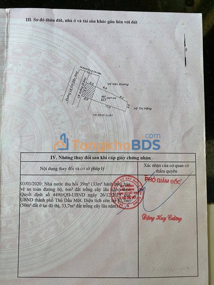 Đất Tân An Thủ Dầu Một 84m² 3.2 tỷ – Sổ đỏ chính chủ
