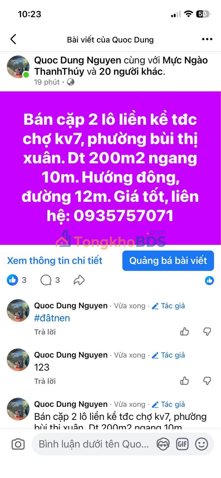 Đất nền Bùi Thị Xuân Quy Nhơn 200m² - Tiềm năng tăng giá