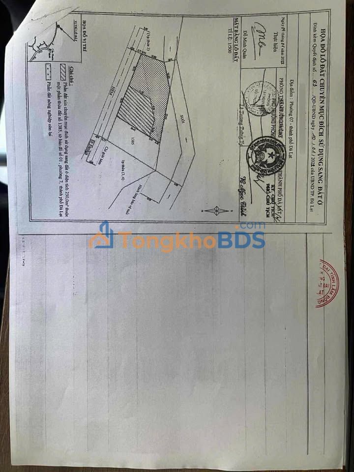 Đất Phường 7 Đà Lạt 639m² 9.7 tỷ - Sổ đỏ chính chủ