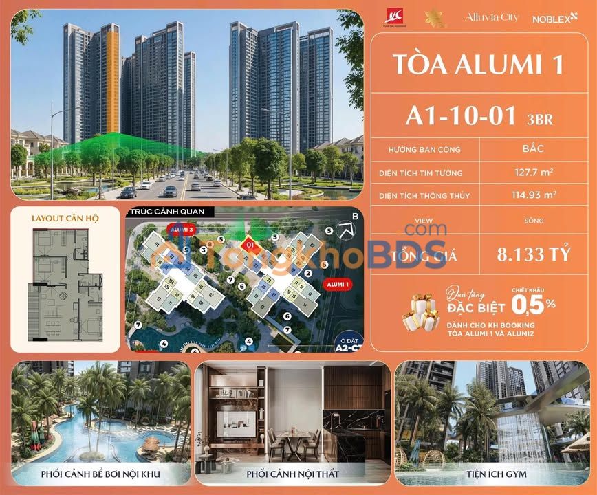 Apartment Vinhomes Ocean Park 127m² 7.28 tỷ - View đẹp