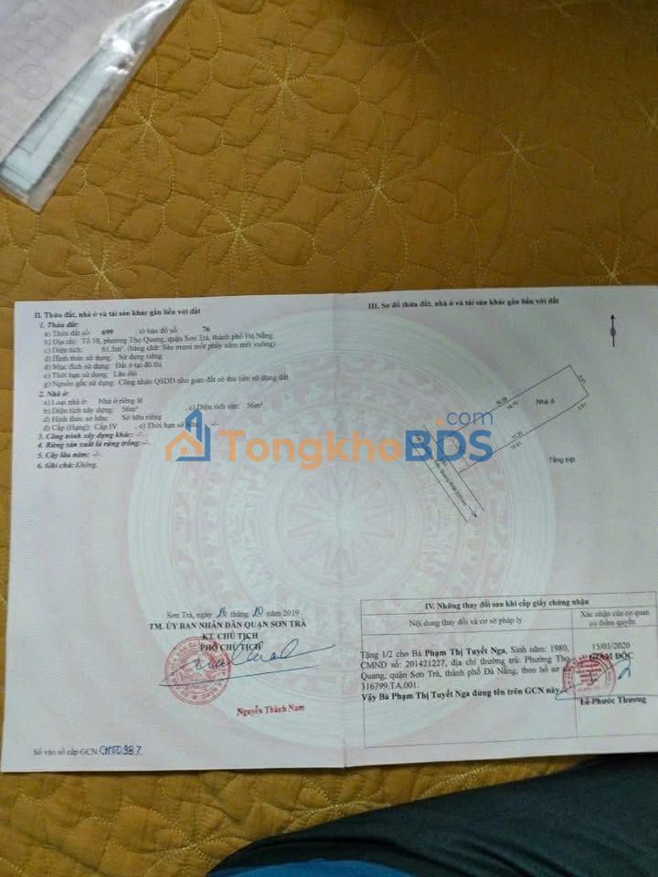 Nhà riêng Trần Quang Khải 61m² 3.65 tỷ - Chính chủ bán