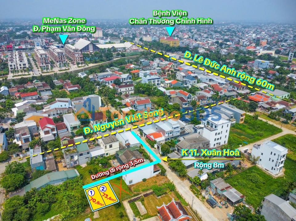 Nhà riêng Huế Kiệt 11 Xuân Hoà 74m² 1.75 tỷ - Ô tô vào nhà