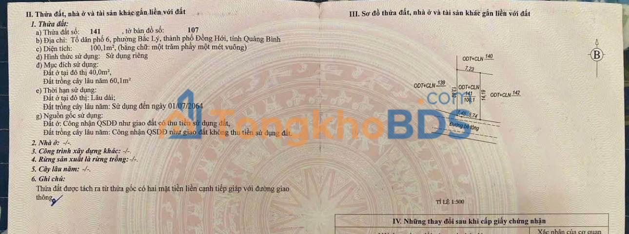 Đất nền Bắc Lý Đồng Hới 98m² 800-899 triệu - Giá tốt hiếm có