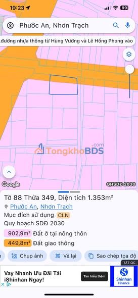 Đất mặt tiền Hùng Vương Long Thành 5.000m² giá 30 tỷ - Sổ đỏ chính chủ