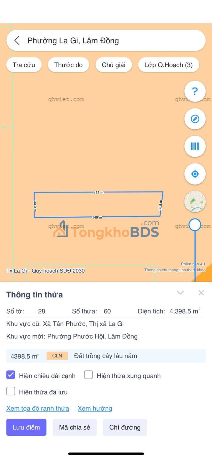 Đất nền Xã Tân Phước La Gi 4.500m² 700 triệu - Tiềm năng tăng giá