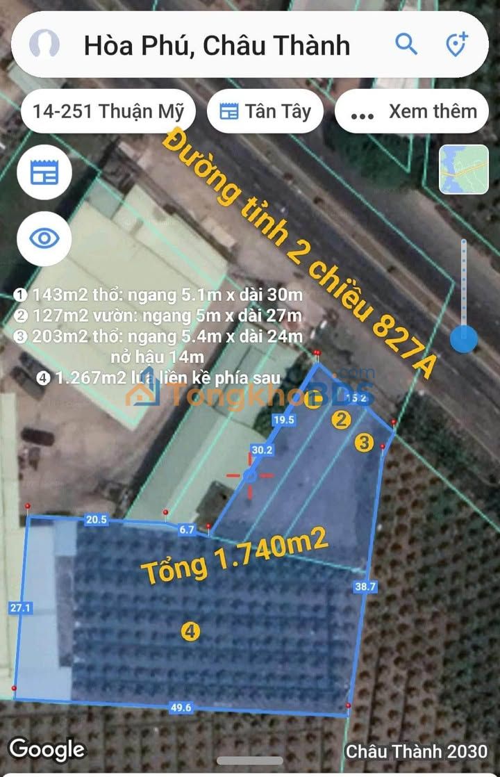 Đất nền Châu Thành Long An 1.740m² 8 tỷ - Tiềm năng tăng giá