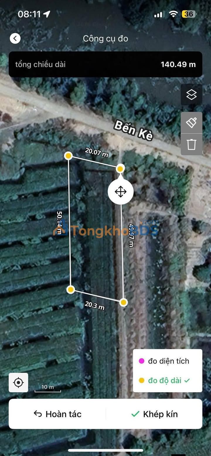 Đất vườn Thủy Đông Long An 1.000m² 600 triệu - Sổ đỏ chính chủ