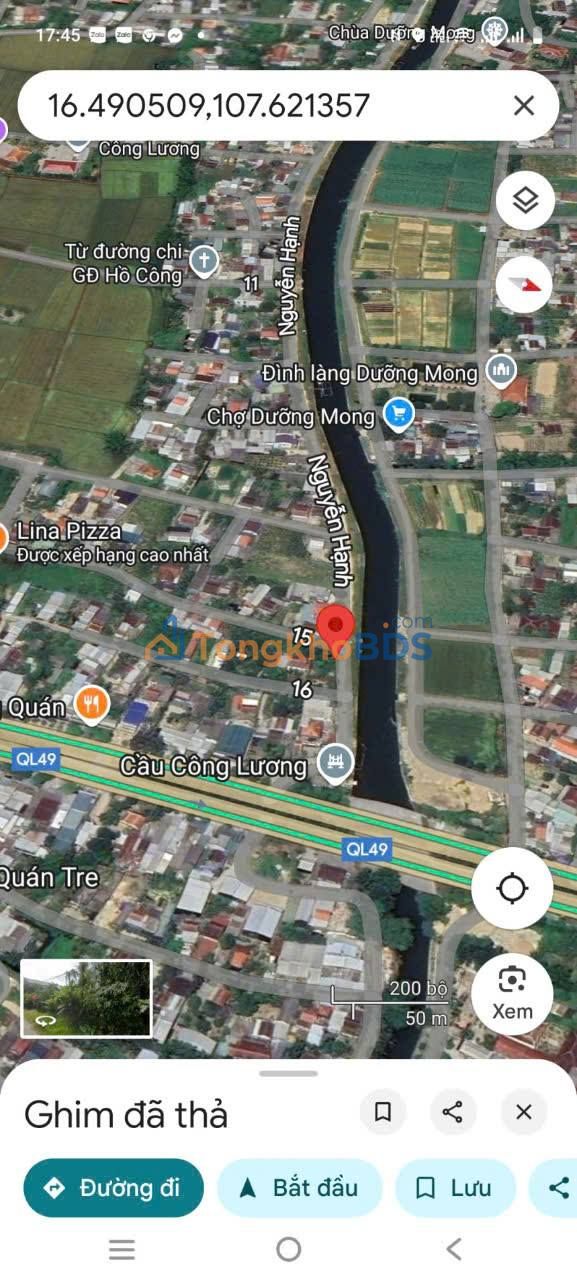 Đất mặt tiền Nguyễn Hạnh Vỹ Dạ 725m² 7.25 tỷ - Sổ đỏ chính chủ