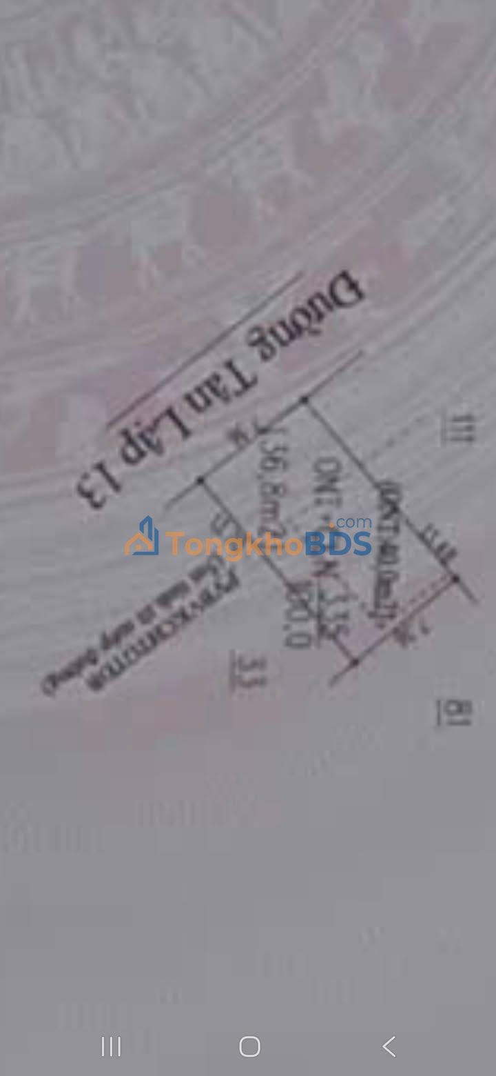 Đất Tân Lập 13 Tân Uyên 101m² 1.35 tỷ - Đường to ô tô