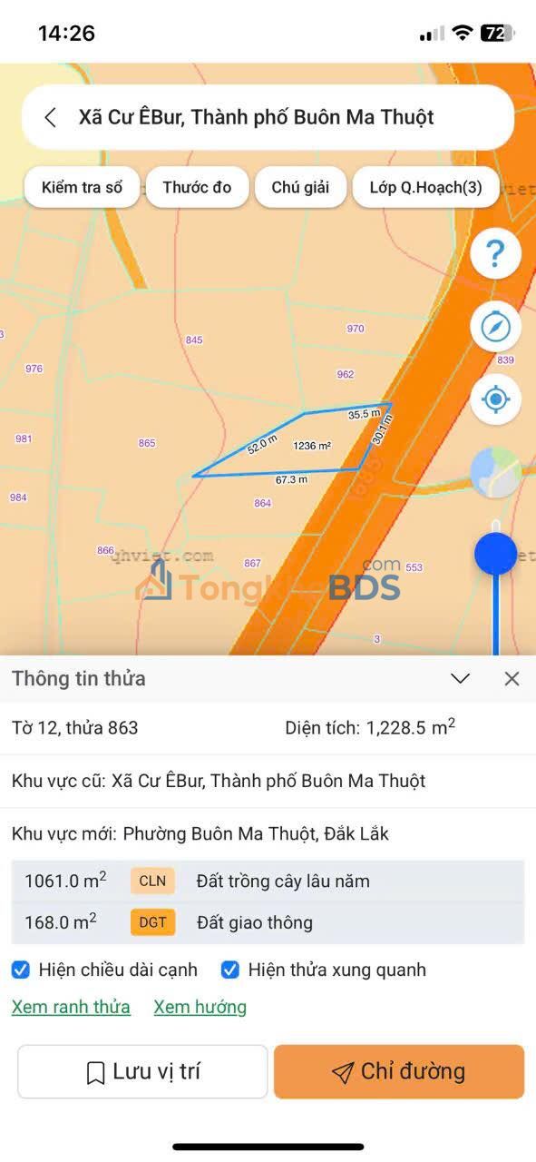 Đất nền Cư ÊBur Tỉnh lộ 5 360m² 2 tỷ - Đường ô tô dễ đi