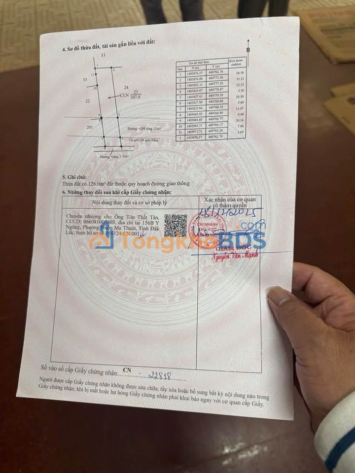 Đất Nguyễn Đình Chiểu Buôn Ma Thuột 500m² 2.5 tỷ - Sổ hồng sẵn