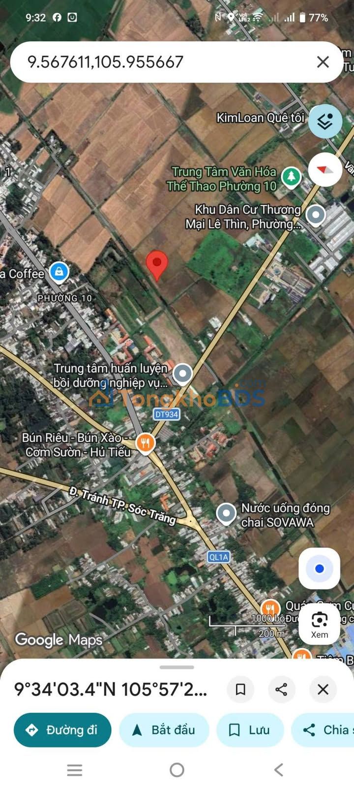 Đất nền P10 Sóc Trăng 10.000m² 3-3,99 tỷ - Sổ đỏ chính chủ