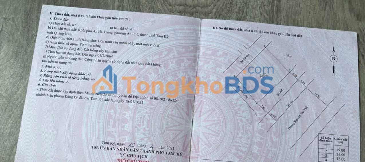 Đất CLN Nguyễn Văn Trỗi Thăng Bình 460m² - Đường to ô tô