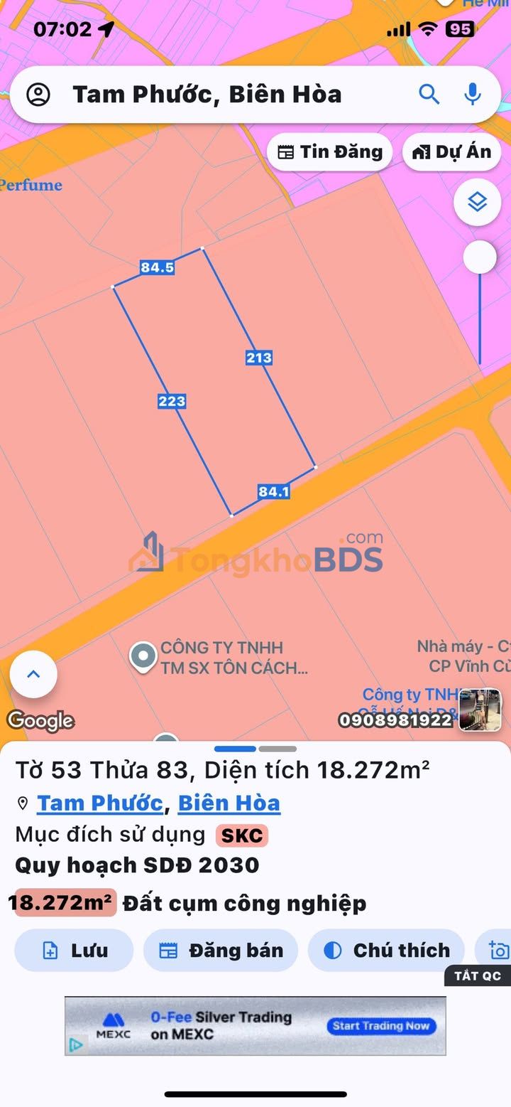 Đất SKC Tam Phước 35.000m² 140 tỷ - Sổ đỏ chính chủ