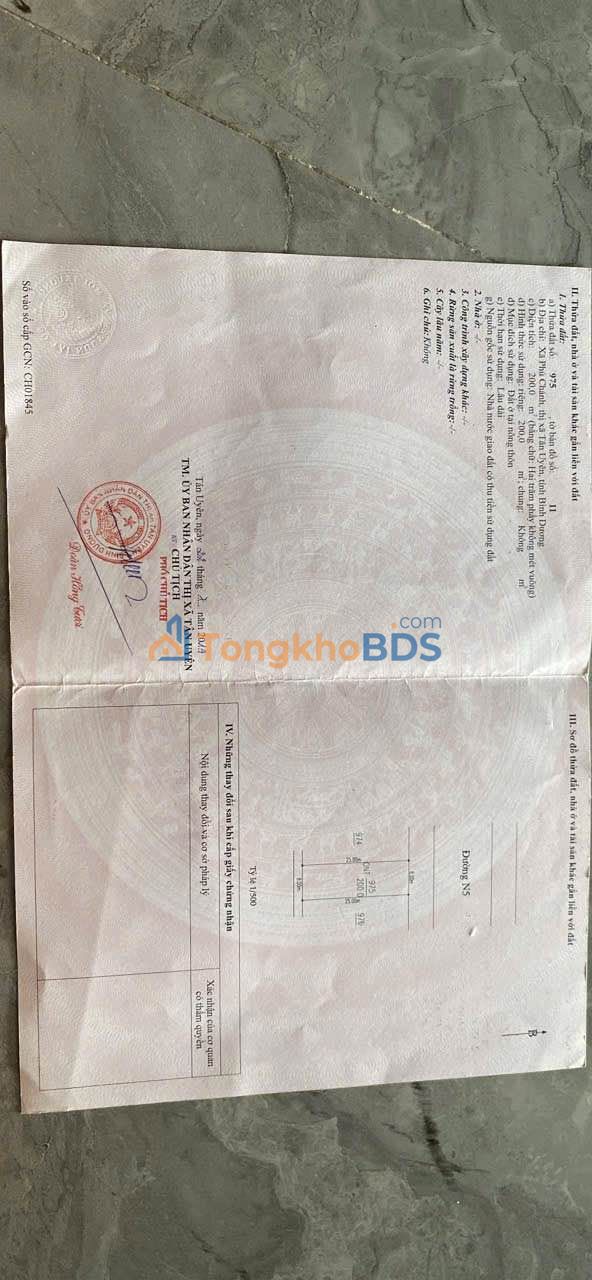 Đất nền Phú Chánh Dĩ An 200m² 3 tỷ - Sổ đỏ chính chủ